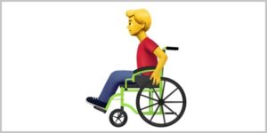 emoji of man in wheelchair