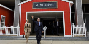 george w. bush with his wife laura