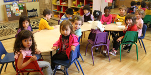 PreK students learning